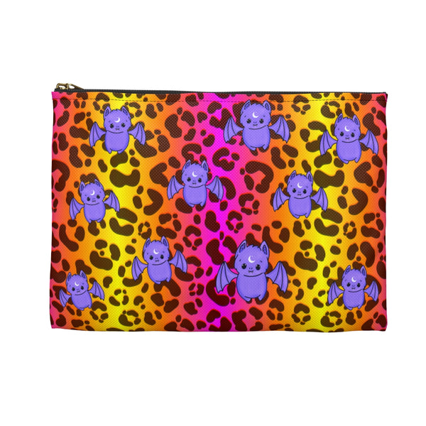 Sunset Batty Animal Print Cheetah Accessory Pouch || Starr Plans Exclusive