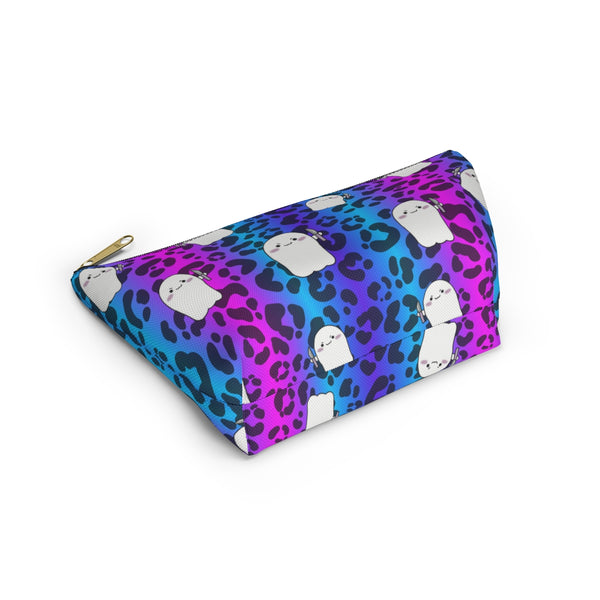 Pink & Blue Stabby Accessory Pouch w T-bottom