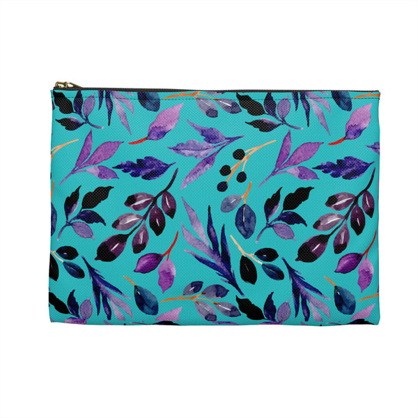 Teal Floral Accessory Pouch || Starr Plans Exclusive