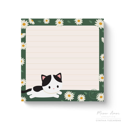 Cow Cat Flowers Sticky Notes