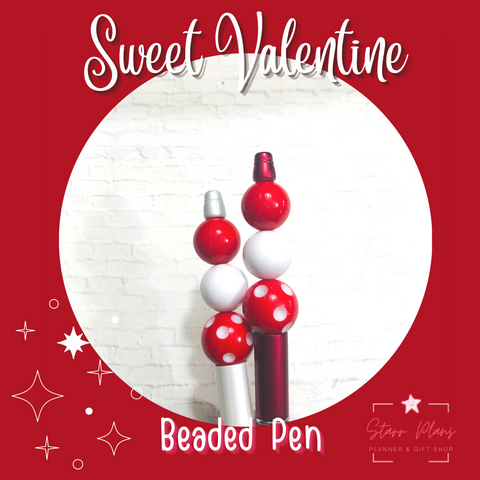 Beaded Pen || Bloody Valentine - Sweet Valentine || Designed by Ximena Starr