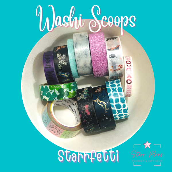Washi Scoops || Starrfetti|| Washi Grab Bag || Blind Random Scoops & Pulls