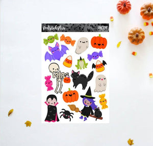 Kawaii Halloween Stickers, Witch Stickers, Halloween Cat Stickers, Halloween Candy, Halloween Theme, Halloween Planner, Trick or Treating