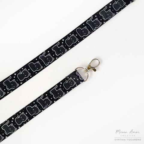 Black Cat Lanyard