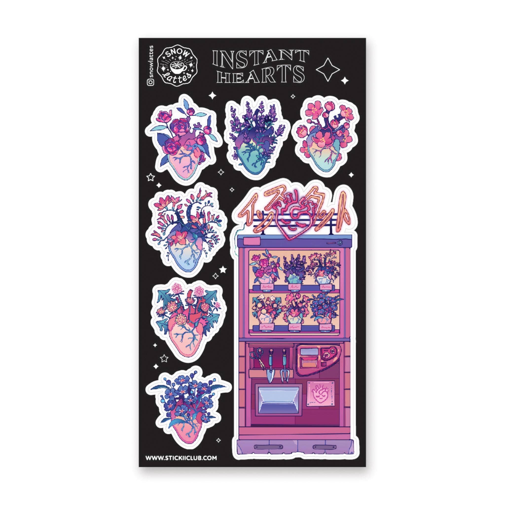 Instant Hearts Sticker Sheet