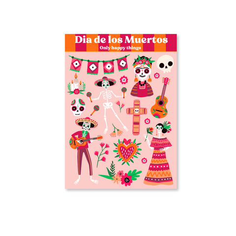 Day of the Dead / Dia de los Muertos Sticker Sheet A6