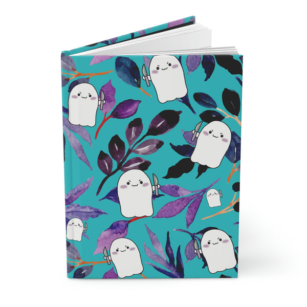Teal Floral Stabby AOP Hardcover Journal Matte || Starr Plans Exclusive