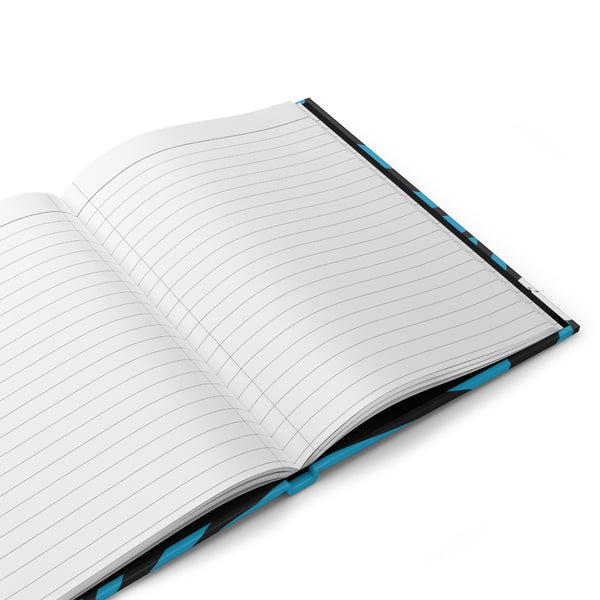 Blue Zebra Animal Print Stabby Hardcover Journal Matte || Starr Plans Exclusive