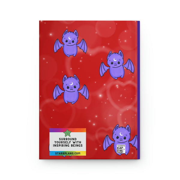 "Diary of a Spoiled Bat" Batty AOP Valentine Hardcover Journal Matte || Starr Plans Exclusive