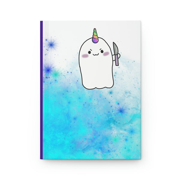 "Important Shit" White with Blue Smoke Stabbycorn Hardcover Journal Matte || Starr Plans Exclusive