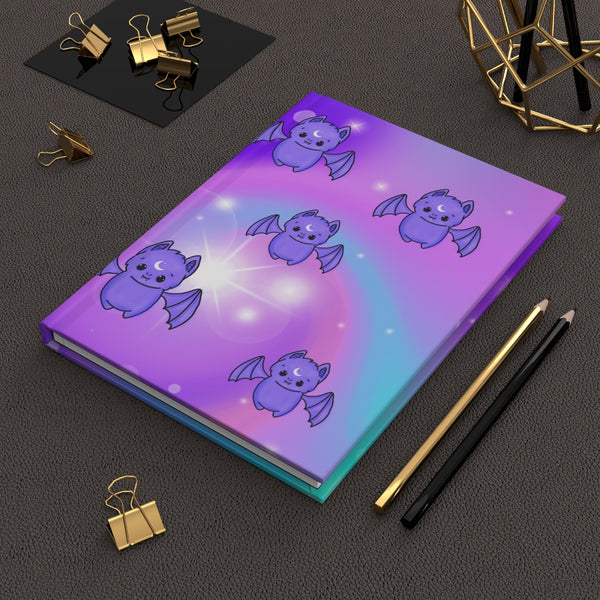 Pastel Goth Galaxy with Batty Hardcover Journal Matte || Starr Plans Exclusive
