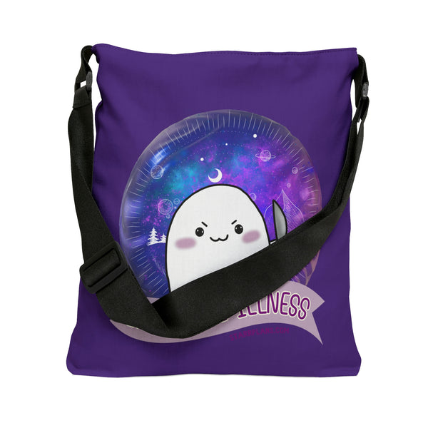 Stabby - Invisible Illness - Purple  Adjustable Tote Bag (AOP) 2 Sizes