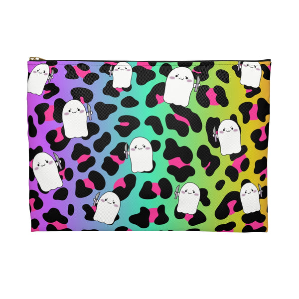 Pink Spots Animal Print Rainbow Stabby Accessory Pouch Starr Plans Exclusive