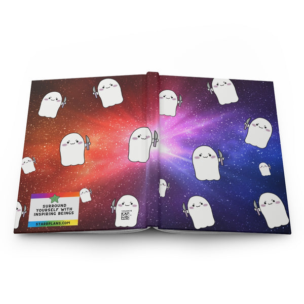 Rainbow Star Moon Galaxy Stabby AOP Hardcover Journal Matte || Starr Plans Exclusive