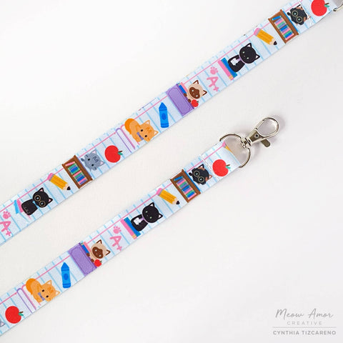 Teacher Cat Lanyard