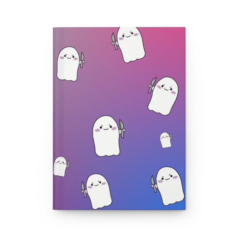 Pastel Rainbow Ombre Stabby AOP Hardcover Journal Matte || Starr Plans Exclusive