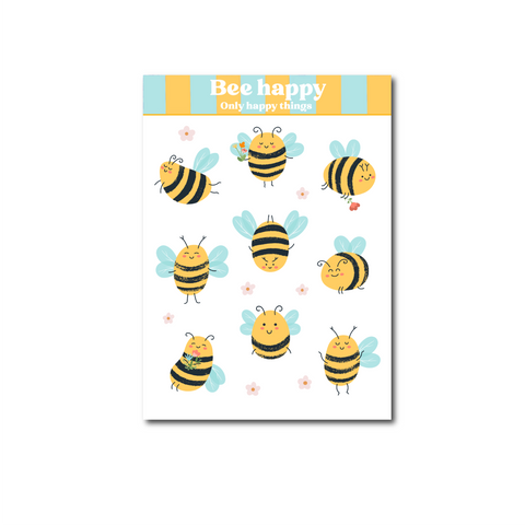 Bee happy Stickersheet  A6