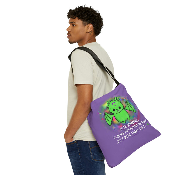Batty || Bite Someone -  Lavender - Adjustable Tote Bag (AOP) 2 Sizes