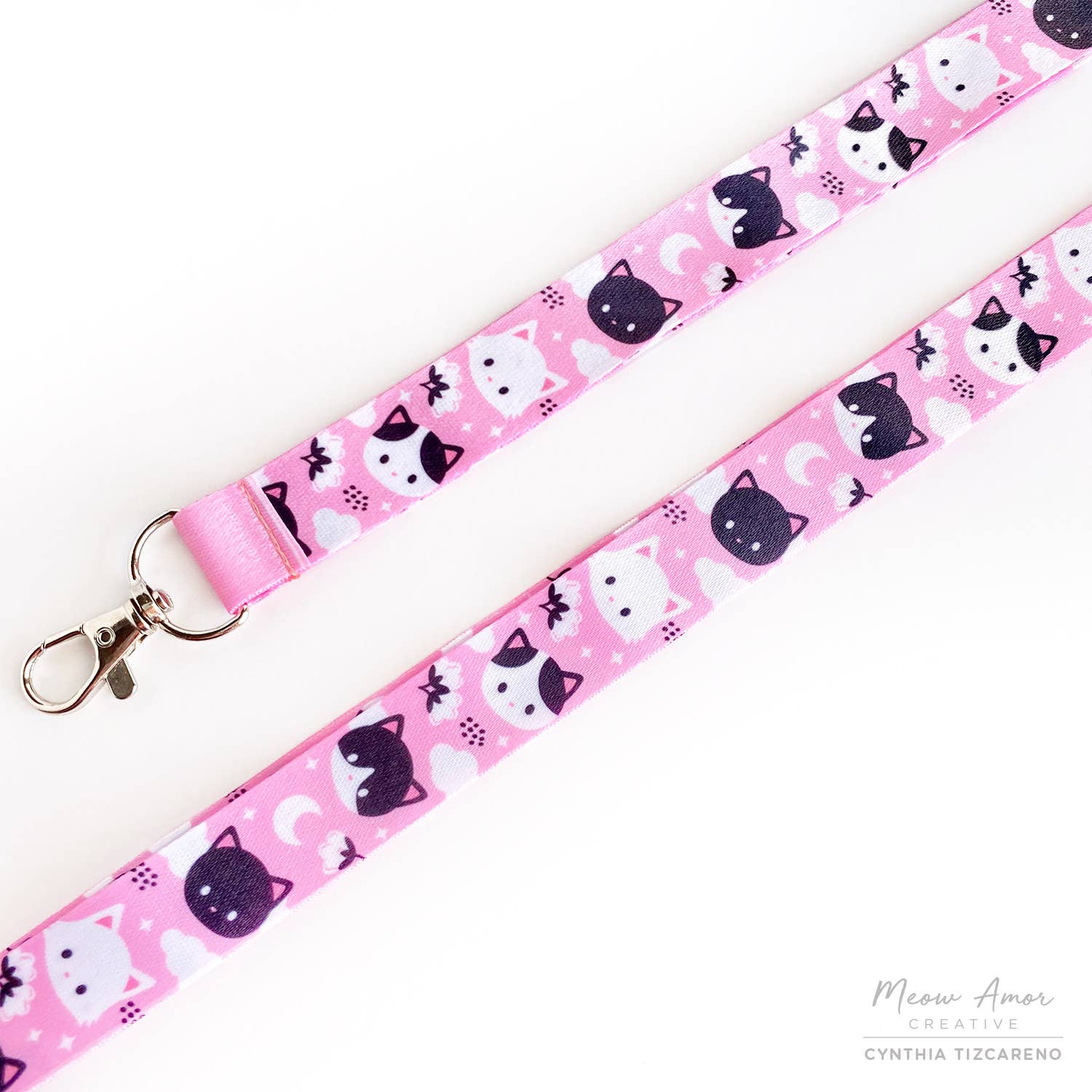 Meow Meow Pink Lanyard