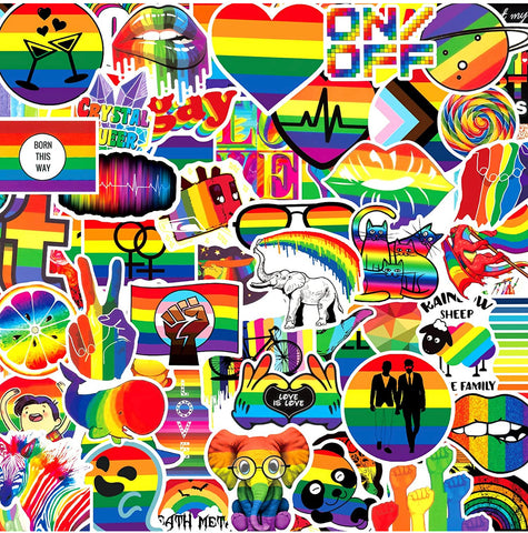Pride LGBTQIA+ Rainbow Gay Vinyl Sticker Mix