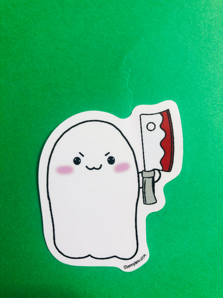 Sta*bby with BloOdy Knife|| Ghost || Vinyl Sticker || Starr Plans Exclusive
