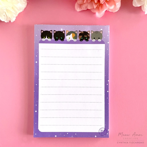 Purple Cat List Notepad